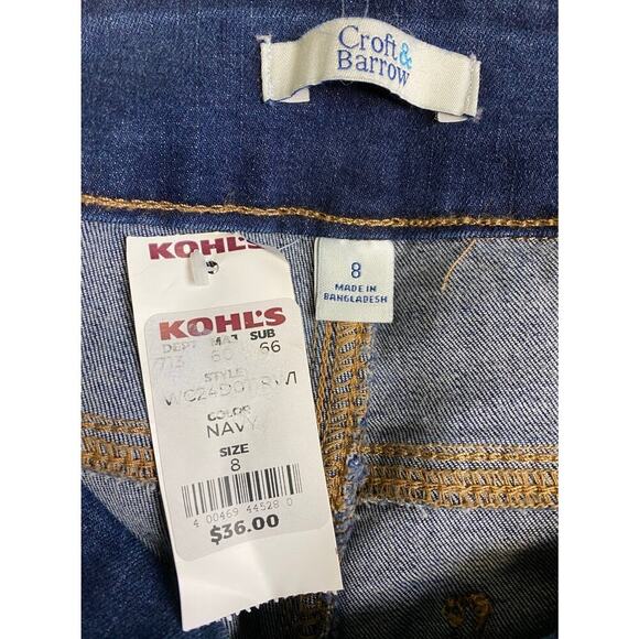 Croft & Barrow Women’s Navy Pull On Capris Size 8 NWT - Picture 6 of 12